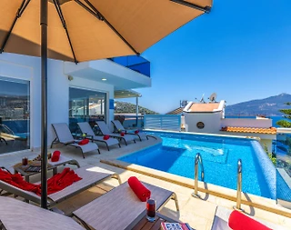 Kaş Kalkan'da Muhteşem Deniz Manzaralı, Özel Havuzlu, Lüks Villa - 4