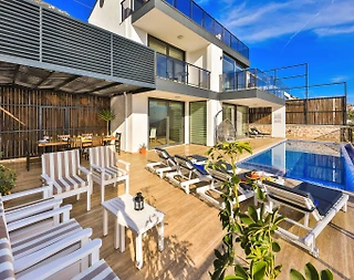Kaş Kalkan'da Muhteşem Deniz Manzaralı, Özel Havuzlu, Lüks Villa - 3