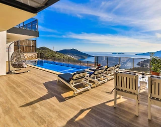 Kaş Kalkan'da Muhteşem Deniz Manzaralı, Özel Havuzlu, Lüks Villa - 4