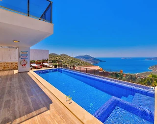 Kaş Kalkan'da Muhteşem Deniz Manzaralı, Özel Havuzlu, Lüks Villa - 3