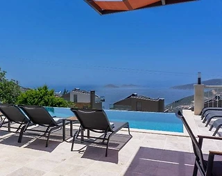 Kaş Kalkan'da Büyüleyici Deniz Manzaralı, Özel Havuzlu, Ferah Villa - 5