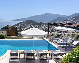 Kaş Kalkan'da Büyüleyici Deniz Manzaralı, Özel Havuzlu, Ferah Villa - 3