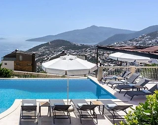 Kaş Kalkan'da Büyüleyici Deniz Manzaralı, Özel Havuzlu, Ferah Villa - 3