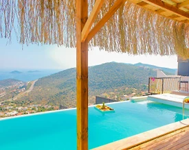 Kaş İslamlar'da Muhteşem Deniz Manzaralı, Özel Havuzlu, Tiny House - 3