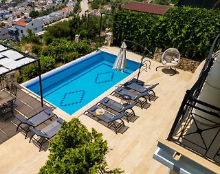 Kaş Kalkan'da Göz Alıcı Deniz Manzaralı, Özel Havuzlu, Jakuzili Villa - 5