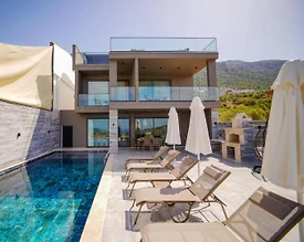Kaş Kalkan'da Nefes Kesen Deniz Manzaralı, Özel Havuzlu, 3+1 Villa - 2