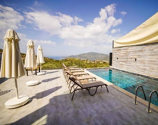 Kaş Kalkan'da Nefes Kesen Deniz Manzaralı, Özel Havuzlu, 3+1 Villa - 5