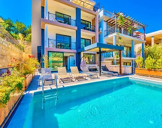 Kaş Kalkan'da Olağanüstü Deniz Manzaralı, Özel Havuzlu, Lüks Villa - 2