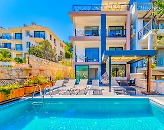 Kaş Kalkan'da Olağanüstü Deniz Manzaralı, Özel Havuzlu, Lüks Villa - 3