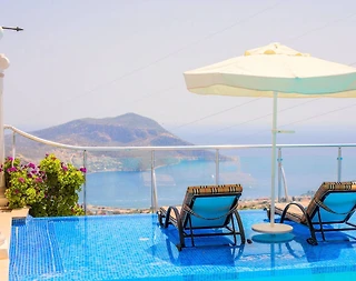 Kaş İslamlar'da Panoramik Deniz Manzaralı, Özel Havuzlu, Şık Villa - 4