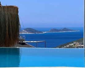 Kaş Kalkan'da Panoramik Deniz Manzaralı, Özel Havuzlu, Kiralık Villa - 2