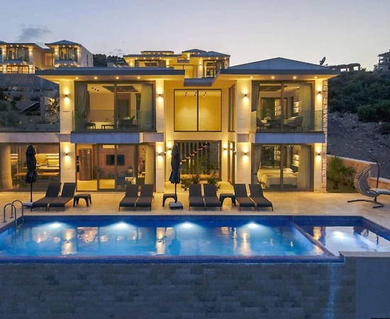 Kaş Kalkan'da Muhteşem Deniz Manzaralı, Özel Havuzlu, Kiralık Villa - 1