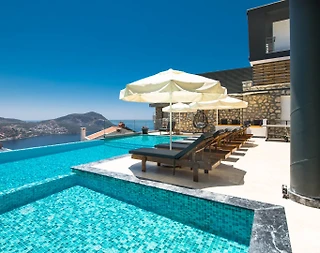 Kaş Kalkan'da Seyrine Doyulmaz Deniz Manzaralı, Özel Havuzlu, Lüks Villa - 4