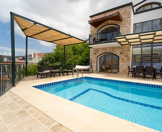 Kaş Kalkan'da Sonsuz Deniz Manzaralı, Özel Havuzlu, Modern Villa - 1