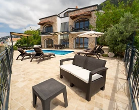 Kaş Kalkan'da Sonsuz Deniz Manzaralı, Özel Havuzlu, Modern Villa - 3