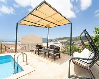 Kaş Kalkan'da Sonsuz Deniz Manzaralı, Özel Havuzlu, Modern Villa - 4