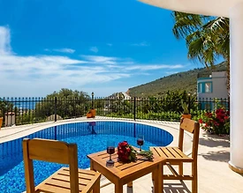 Kaş Kızıltaş'da Enfes Deniz Manzaralı, Özel Havuzlu, Merkezi Villa - 2