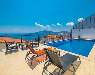 Kaş Kördere'de Balayı Çiftlerine Uygun, Özel Havuzlu, 1+1 Villa - 4