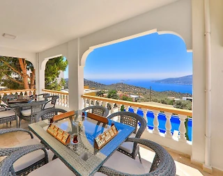 Kaş Kördere'de Enfes Deniz Manzaralı, Özel Havuzlu, Ferah Villa - 5