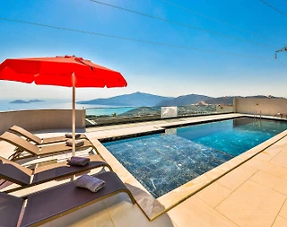 Kaş Kördere'de Enfes Deniz Manzaralı, Özel Havuzlu, Olanaklı Villa - 3