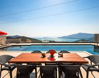 Kaş Kördere'de Enfes Deniz Manzaralı, Özel Havuzlu, Olanaklı Villa - 5