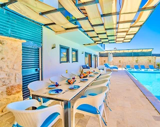 Kaş Kördere'de Eşsiz Deniz Manzaralı, Özel Havuzlu, Lüks Villa - 4