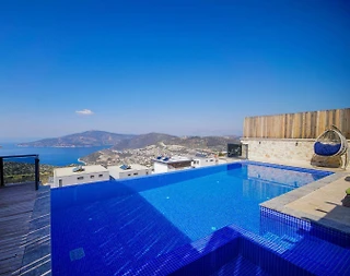 Kaş Kördere'de Muhteşem Deniz Manzaralı, Özel Havuzlu, Ferah Villa - 1