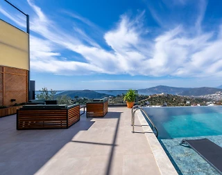 Kaş Kördere'de Sakin Konumda, Özel Havuzlu, 5 Kişilik Villa - 2