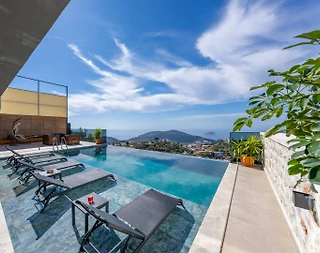 Kaş Kördere'de Sakin Konumda, Özel Havuzlu, 5 Kişilik Villa - 3