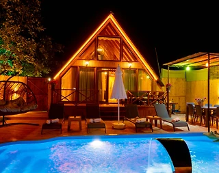 Kaş Sarıbelen'de Muhteşem Doğada, Özel Havuzlu, Lüks Bungalov - 3