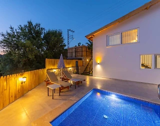 Kaş Sarıbelen'de Gözlerden Uzak Konumda, Özel Havuzlu, Tatil Villası - 5