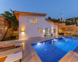 Kaş Sarıbelen'de Gözlerden Uzak Konumda, Özel Havuzlu, Tatil Villası - 2