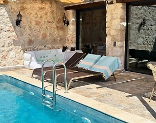 Kaş Sarıbelen'de Balayı Çiftlerine Uygun, Özel Havuzlu, Kiralık Villa - 5