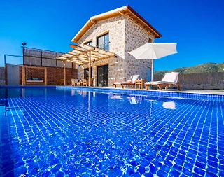 Kaş Sarıbelen'de Enfes Doğa İçerisinde, Özel Havuzlu, Taş Villa - 3