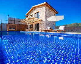Kaş Sarıbelen'de Enfes Doğa İçerisinde, Özel Havuzlu, Taş Villa - 3