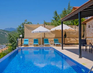 Kaş Sarıbelen'de Büyüleyici Doğada, Özel Havuzlu, Kiralık Villa - 4