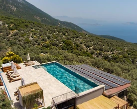 Kaş Sarıbelen'de Deniz Manzaralı, Sonsuzluk Havuzlu, Lüks Taş Villa - 2