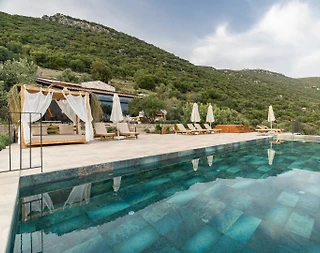 Kaş Sarıbelen'de Deniz Manzaralı, Sonsuzluk Havuzlu, Lüks Taş Villa - 5