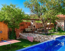 Kaş Sarıbelen'de Doğa İçerisinde, Özel Havuzlu, Bahçeli Villa - 3