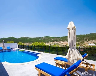 Kaş Sarıbelen'de Doğa İçerisinde, Özel Havuzlu, Modern Villa - 3