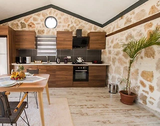 Kaş Sarıbelen'de Doğa İle İçiçe, Özel Havuzlu, Taş Villa - 5