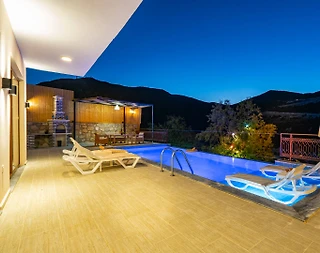 Kaş Sarıbelen'de Doğa Manzaralı, Özel Havuzlu, 2+1 Villa - 4