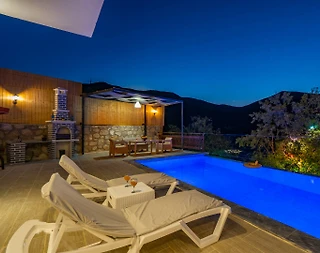 Kaş Sarıbelen'de Doğa Manzaralı, Özel Havuzlu, 2+1 Villa - 5