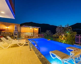 Kaş Sarıbelen'de Doğa Manzaralı, Özel Havuzlu, 2+1 Villa - 3