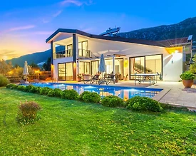 Kaş Sarıbelen'de Doğa Manzaralı, Özel Havuzlu, Lüks Balayı Villası - 2