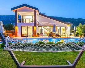 Kaş Sarıbelen'de Doğa Manzaralı, Özel Havuzlu, Lüks Balayı Villası - 3