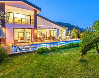 Kaş Sarıbelen'de Doğa Manzaralı, Özel Havuzlu, Lüks Balayı Villası - 4
