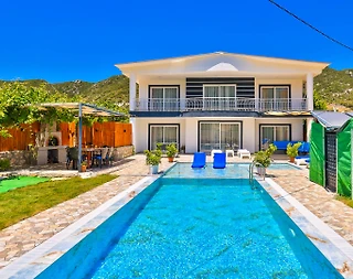 Kaş Sarıbelen'de Ferah Bahçe İçerisinde, Özel Havuzlu, Modern Villa - 2