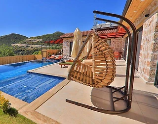 Kaş Sarıbelen'de Geniş Bahçeli, Özel Havuzlu, Modern Villa - 5
