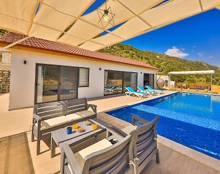 Kaş Sarıbelen'de Gözlerden Uzak Konumda, Özel Havuzlu, Muhafazakar Villa - 4